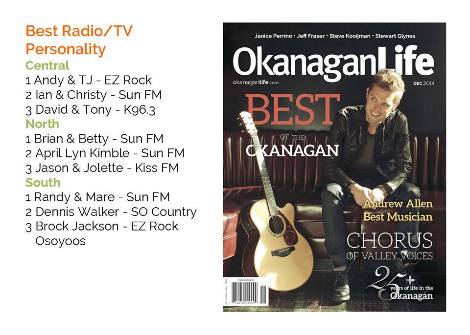 Okanagan Life: Best Radio TV/ Personality
