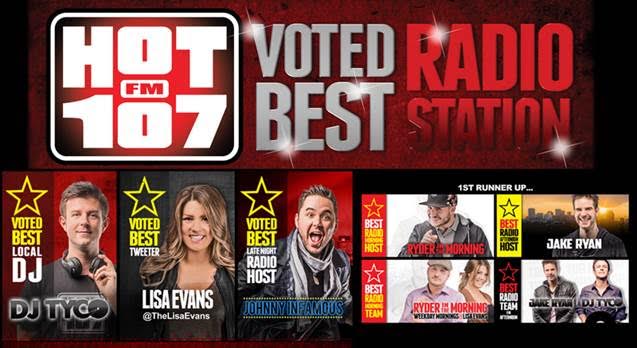 Edmonton’s HOT 107 Voted Best Radio Station