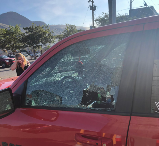 Alberta radio host gets window smashed in downtown Kamloops; Premier responds