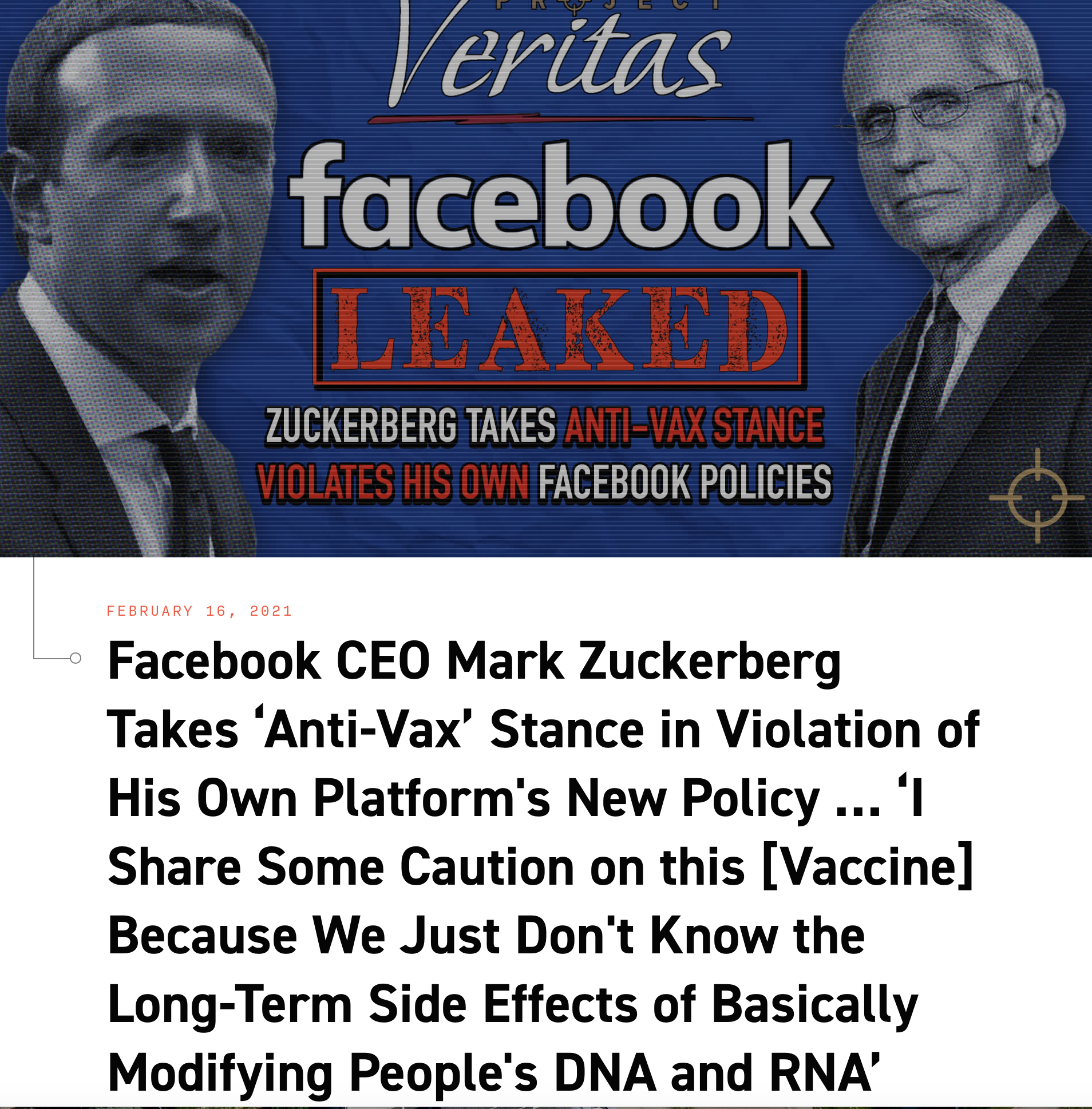 FB CEO in leaked video warns his staff not to take vaccine