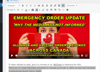 Update – Canada Mask Mandate – Emergency Orders Revoked – Gov’t Never Informed Media Intentionally