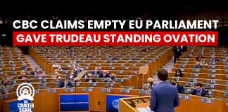 CBC LIES, Claims Trudeau Received Standing Ovation in EU