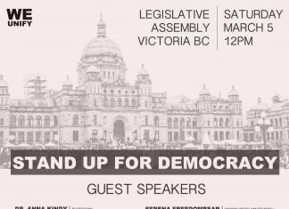 Brian Peckford’s Call To Action – Legislative Assembly Victoria BC Saturday March 5th, 12 NOON!