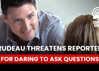 Trudeau is threatening reporters for asking him questions, by Keean Bexte