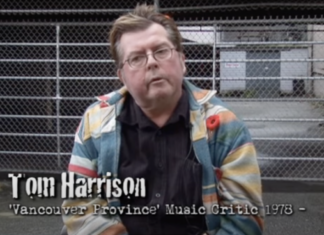 Vancouver rock writer Tom Harrison has died, leaving behind a rich legacy and no shortage of grateful fans