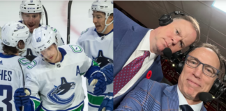 Sports Hockey Sports Media Canucks “Shorty’s so good”: Ferraro having a blast working Canucks games with Shorthouse