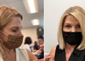 Alice Stewart frequently had pics of her taken getting the Jabs!